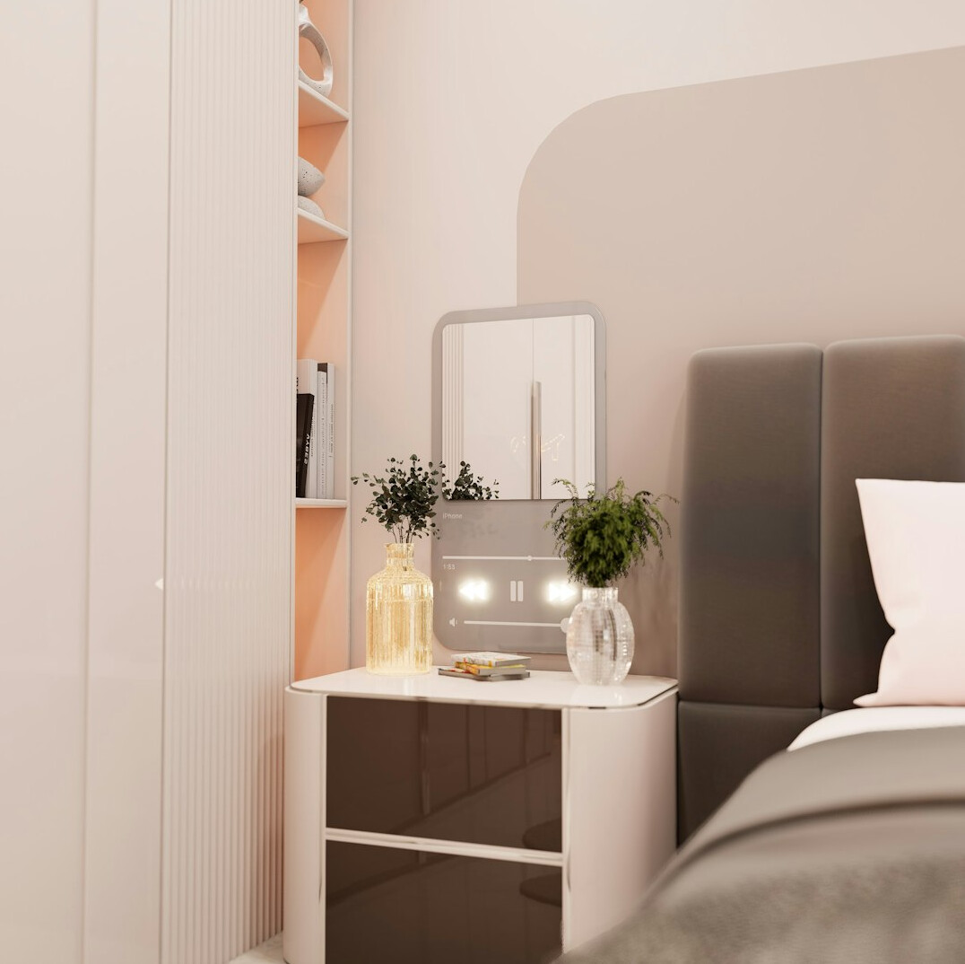 cozy bedroom with plants