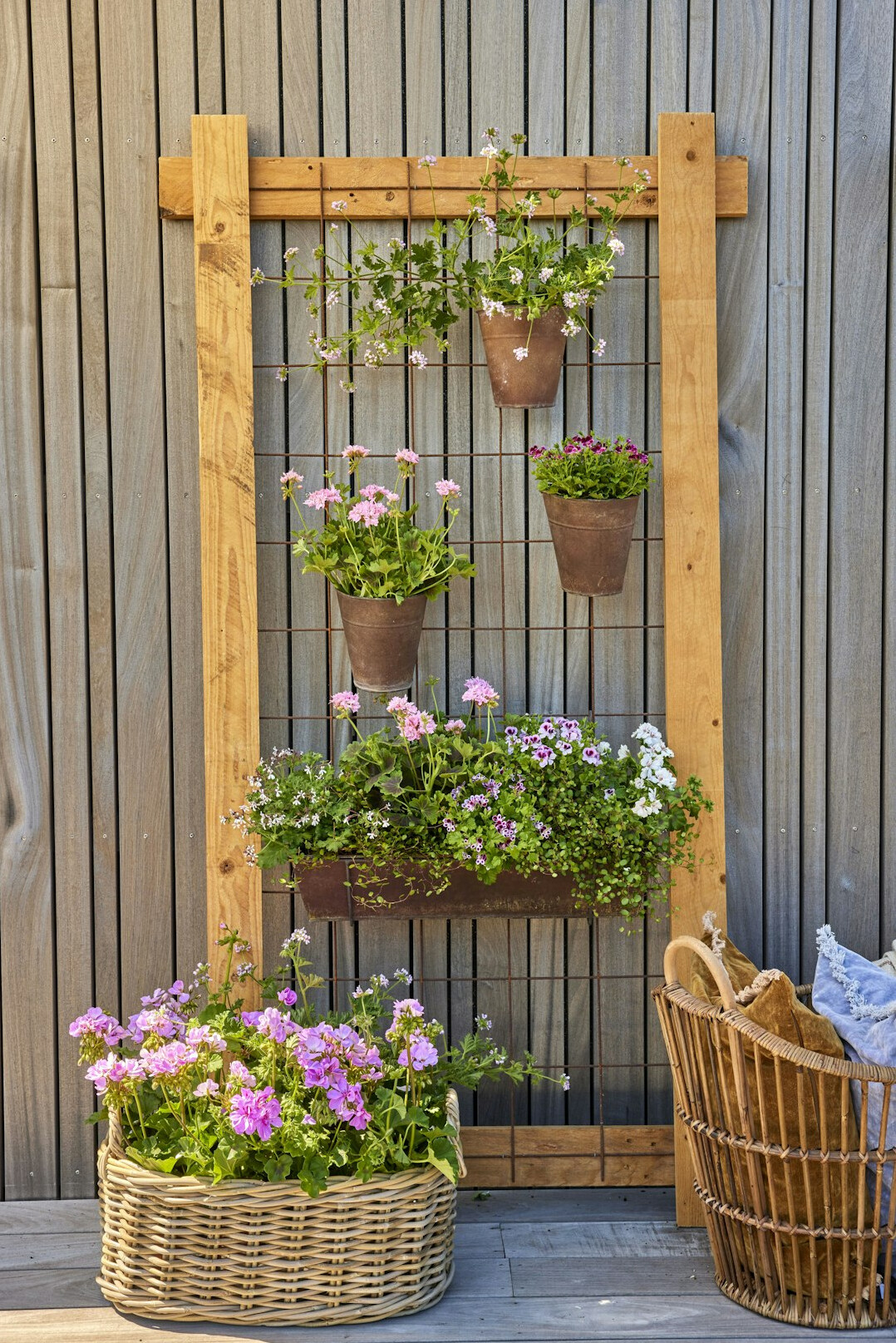vertical garden wall with plants